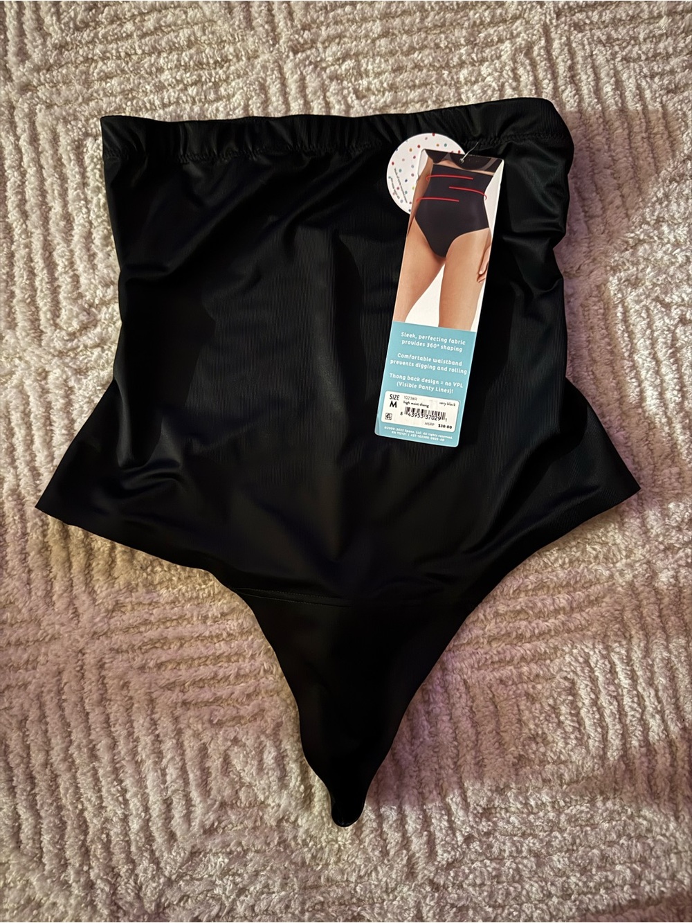 SPANX Black High-Waist Shaping Thong